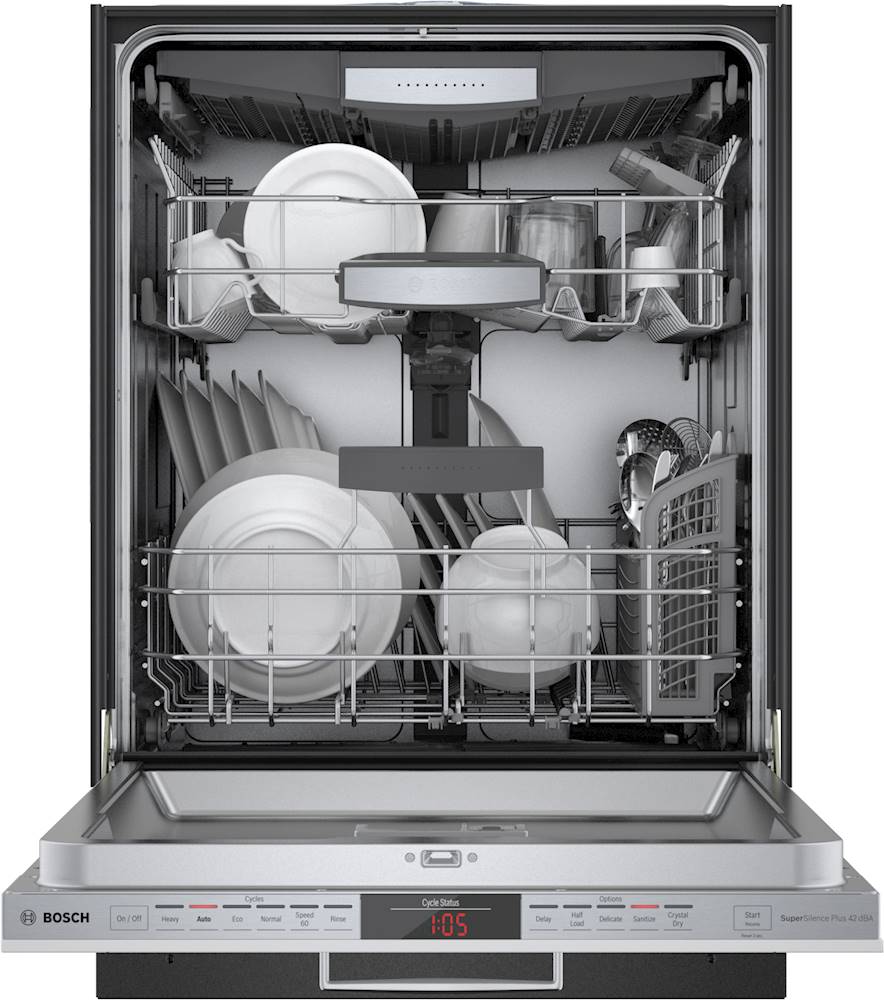 Bosch – 800 Series 24 Top Control Built-In Dishwasher with CrystalDry, Stainless Steel Tub, 3rd Rack, 42 dBa – Custom Panel Ready - Image 14