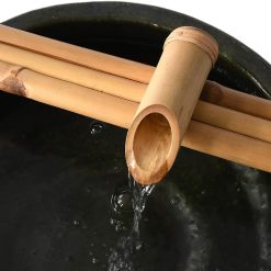 Alternative view of Bamboo Accents Water Fountain & Pump Kit ?C 18 inch, 3 Arm Style Split-Resistant All Natural Bamboo ?C DIY Indoor/Outdoor Zen Garden – Fits 15-30 inch Bowl (not Included)