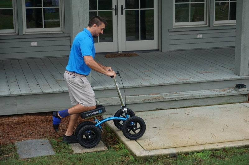New KneeRover Quad All Terrain Knee Walker in Metallic Blue - Image 10