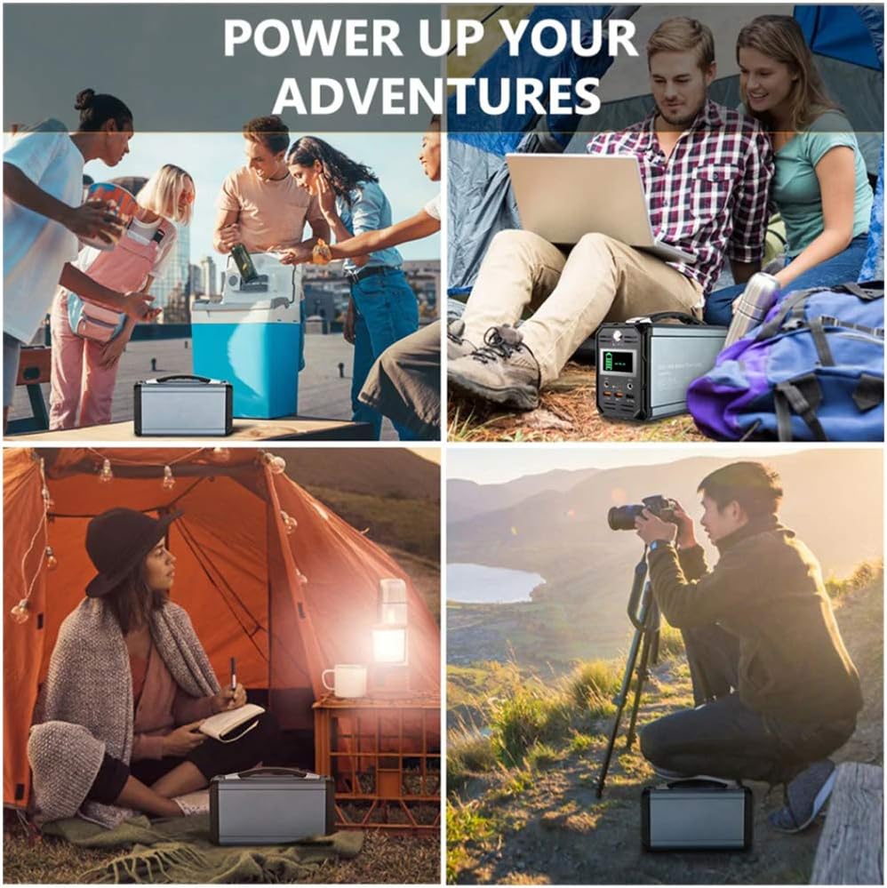300W Solar Generator, FlashFish 60000mAh Portable Power Station Camping Potable Generator, CPAP Battery Recharged by Solar Panel/Wall Outlet/Car, 110V AC Out/ DC 12V /QC USB Ports for CPAP Camp Travel - Image 3