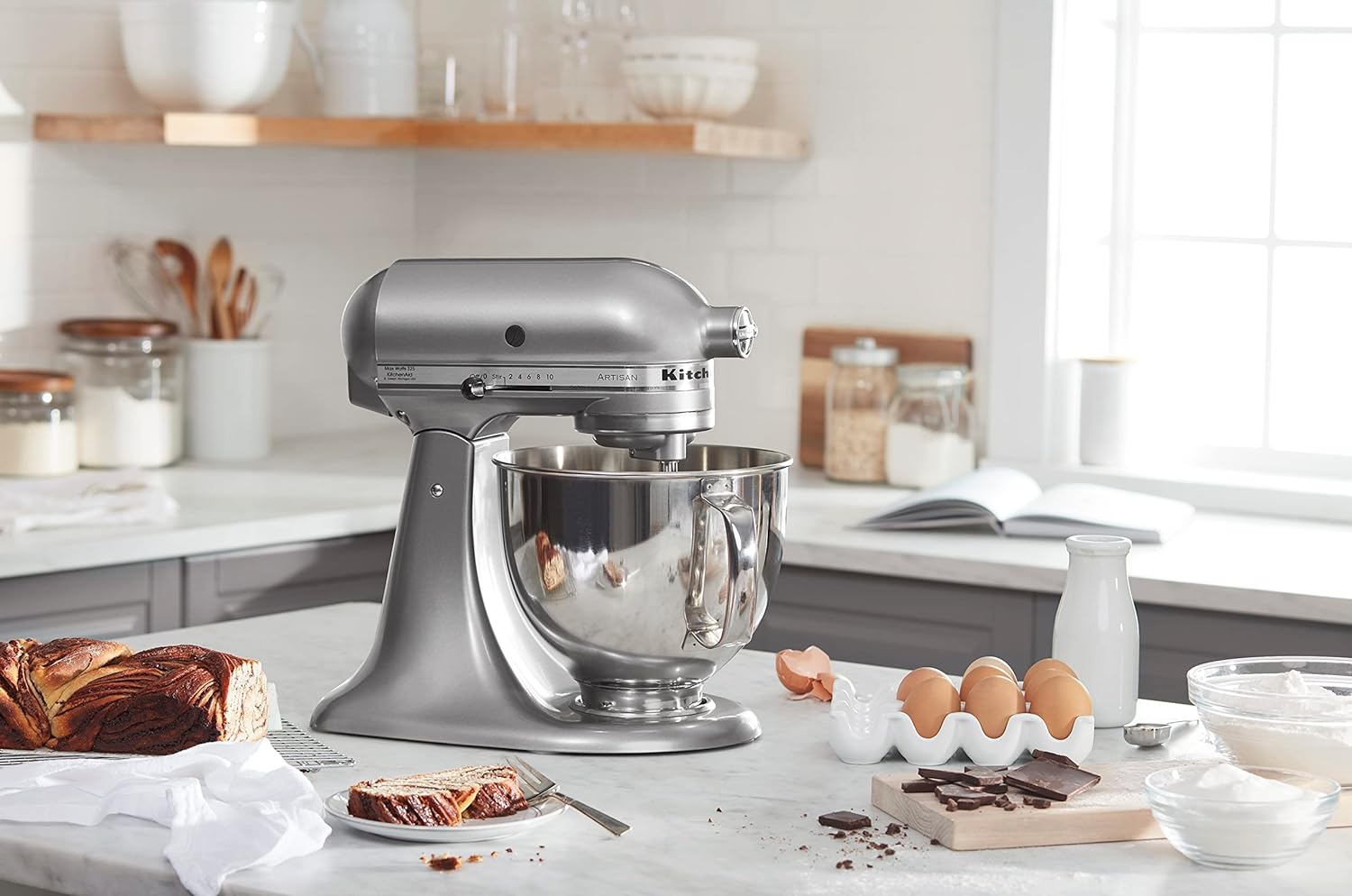 KitchenAid Artisan Series 5 Quart Tilt Head Stand Mixer with Pouring Shield KSM150PS, Cast Iron - Image 55