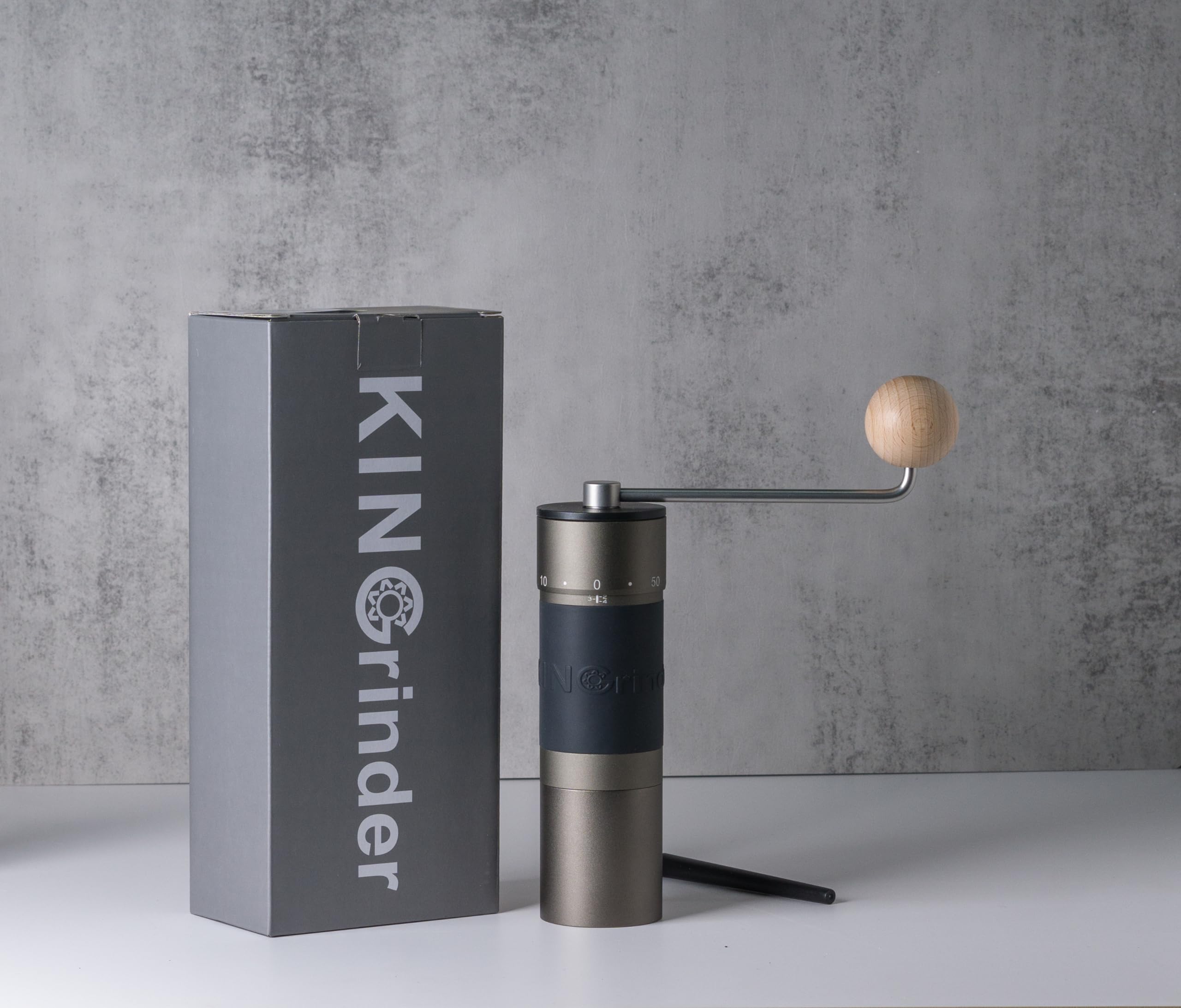 KINGrinder K6 Manual Hand Coffee Grinder with Straight Handle - Image 2