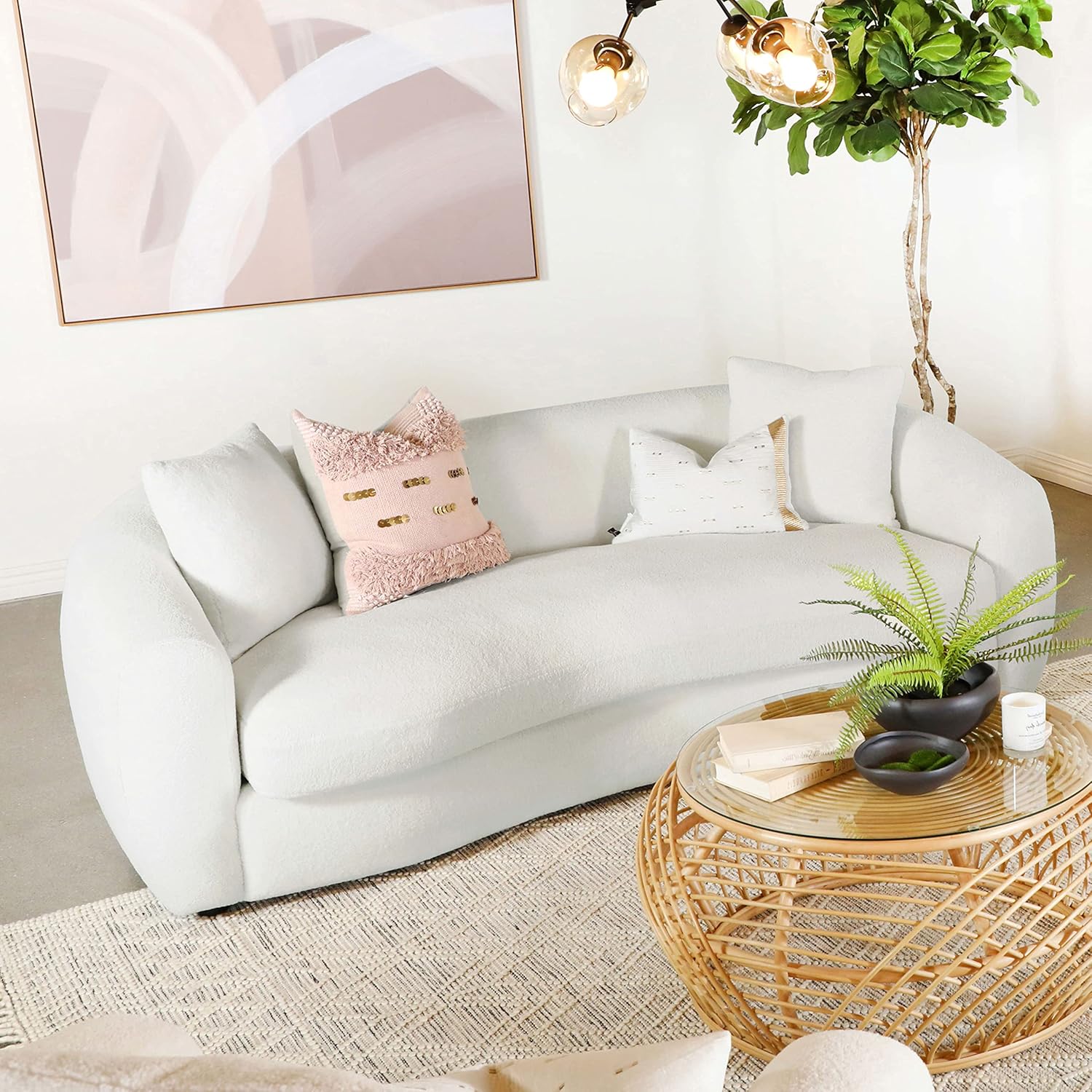 Coaster Home Furnishings Isabella Upholstered Tight Back Sofa White - Image 2