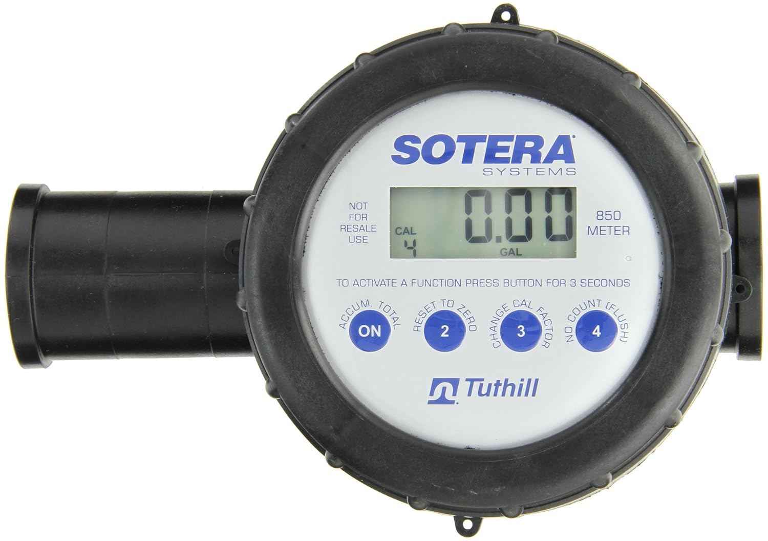 Sotera 825 1 2-20 GPM(7-75 LPM) Digital Inline Nutating Disc Poly Chemical Transfer Meter, 125 PSI (8.6 bar) - Image 3