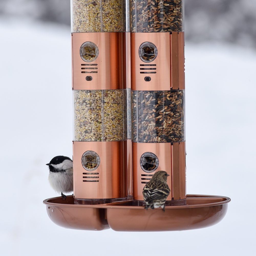 Perky-Pet 7103-2 Copper Finish Triple Tube Bird Feeder - Image 7