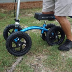 Alternative view of New KneeRover Quad All Terrain Knee Walker in Metallic Blue