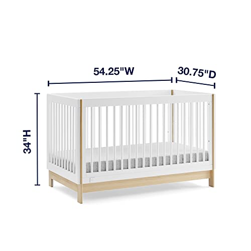 GAP babyGap Tate 4-in-1 Convertible Crib – Greenguard Gold Certified, Bianca White/Natural - Image 9
