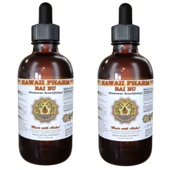 Bai Bu, Stemona (Stemonae Sessilifoliae) Tincture, Dried Root Powder Liquid Extract, Radix Stemonae, Herbal Supplement 2×2 oz