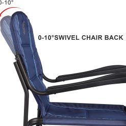 Alternative view of TIMBER RIDGE Lightweight Directors Chair with Side Table, Portable Camping Chair with Swivel Back for Camping and Outdoors, Heavy Duty Supports 350 lb