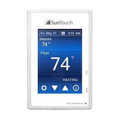 SunTouch Command Touchscreen Programmable Thermostat [Universal] Model 500850 (low-profile, User-Friendly Floor Heat Control, 12