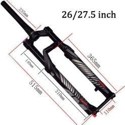 AMeLL 27.5/29 Inch DH MTB Fork 120mm Travel, 1-1/2 Tapered Mountain Bike Suspension Fork (Color : Remote, Size : 27.5”)