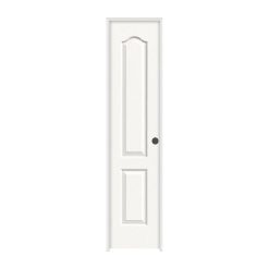 JELD-WEN 18 in. x 80 in. Camden White Painted Left-Hand Textured Molded Composite MDF Single Prehung Interior Door
