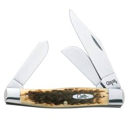 Alternative view of Case Large Stockman Amber Bone
