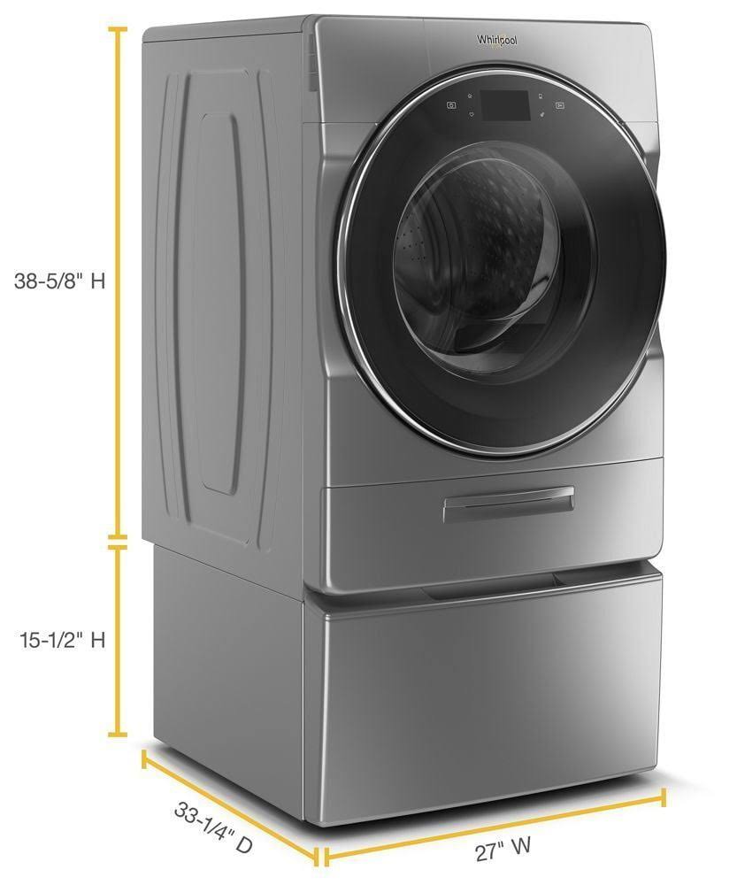 Whirlpool 15.5×22 Pedestal for Front Load Washer and Dryer with Storage WFP2715HC – Chrome Shadow - Image 7