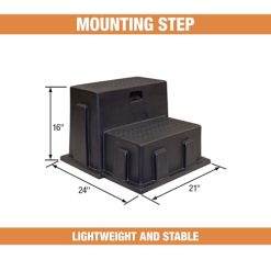 Alternative view of Buyers Products 3013658 Polymer Step, Made in The USA, Non-Skid Surface, Ideal Entrance Stairs for Campers, RVs, Boats, Lightweight & Easy to Carry