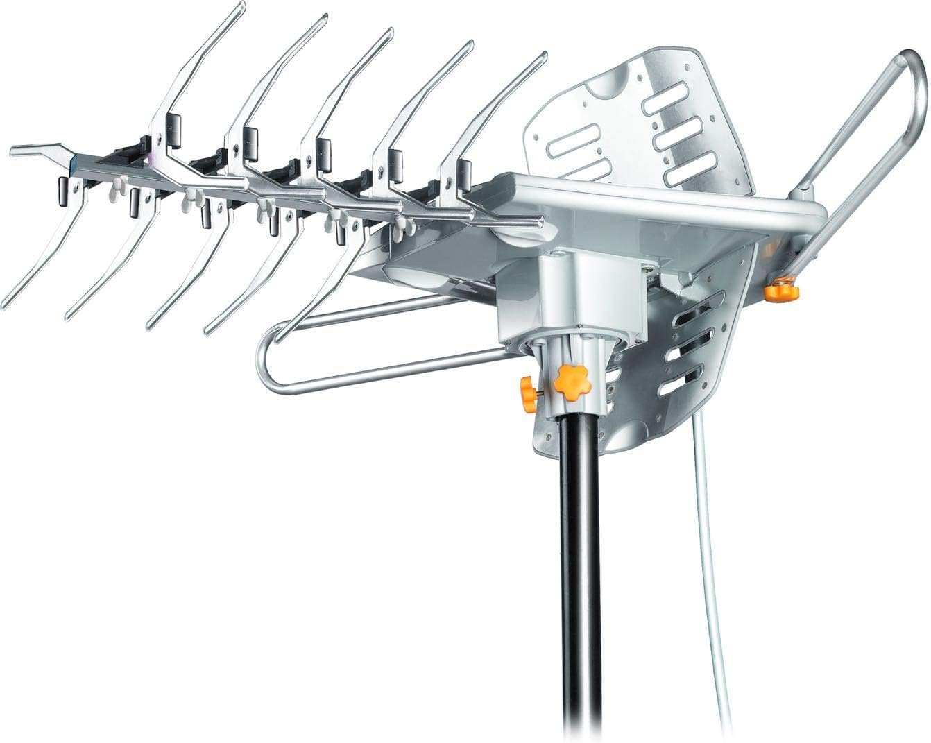 LAVA Outdoor HDTV Antenna, 150 Miles Ranges, HD-2605, 4K 1080P TV Remote Control Rotation UHF/VHF Reception with Built-In Low Noise Amplifier