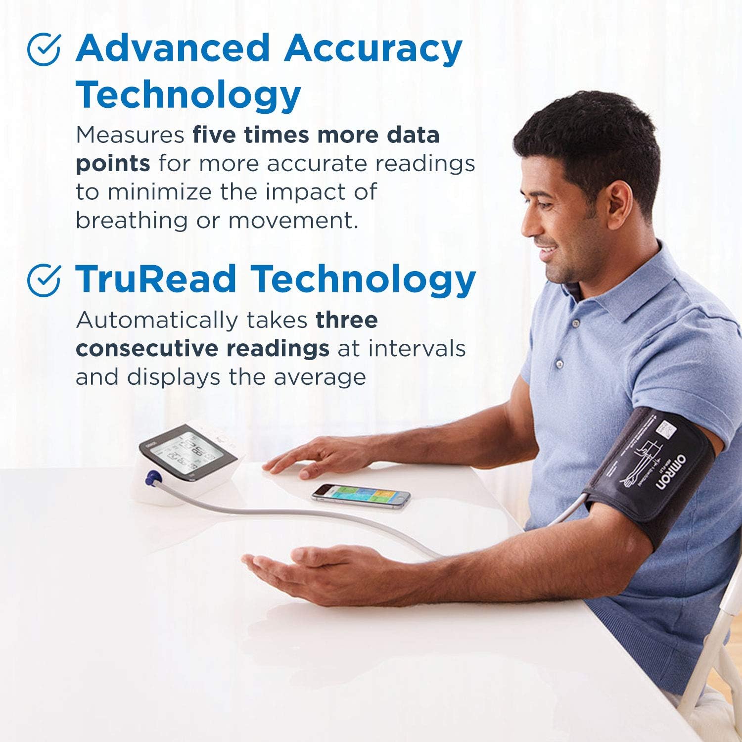 OMRON Platinum Blood Pressure Monitor with Free 6-month Premium Mobile App Trial, Upper Arm Cuff, Digital Bluetooth Blood Pressure Machine, Stores Up To 200 Readings for Two Users (100 readings each) - Image 8