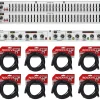 DBX 231S Dual 31 Band Graphic Equalizer Audio Rack Mount EQ+Compressor+Cables
