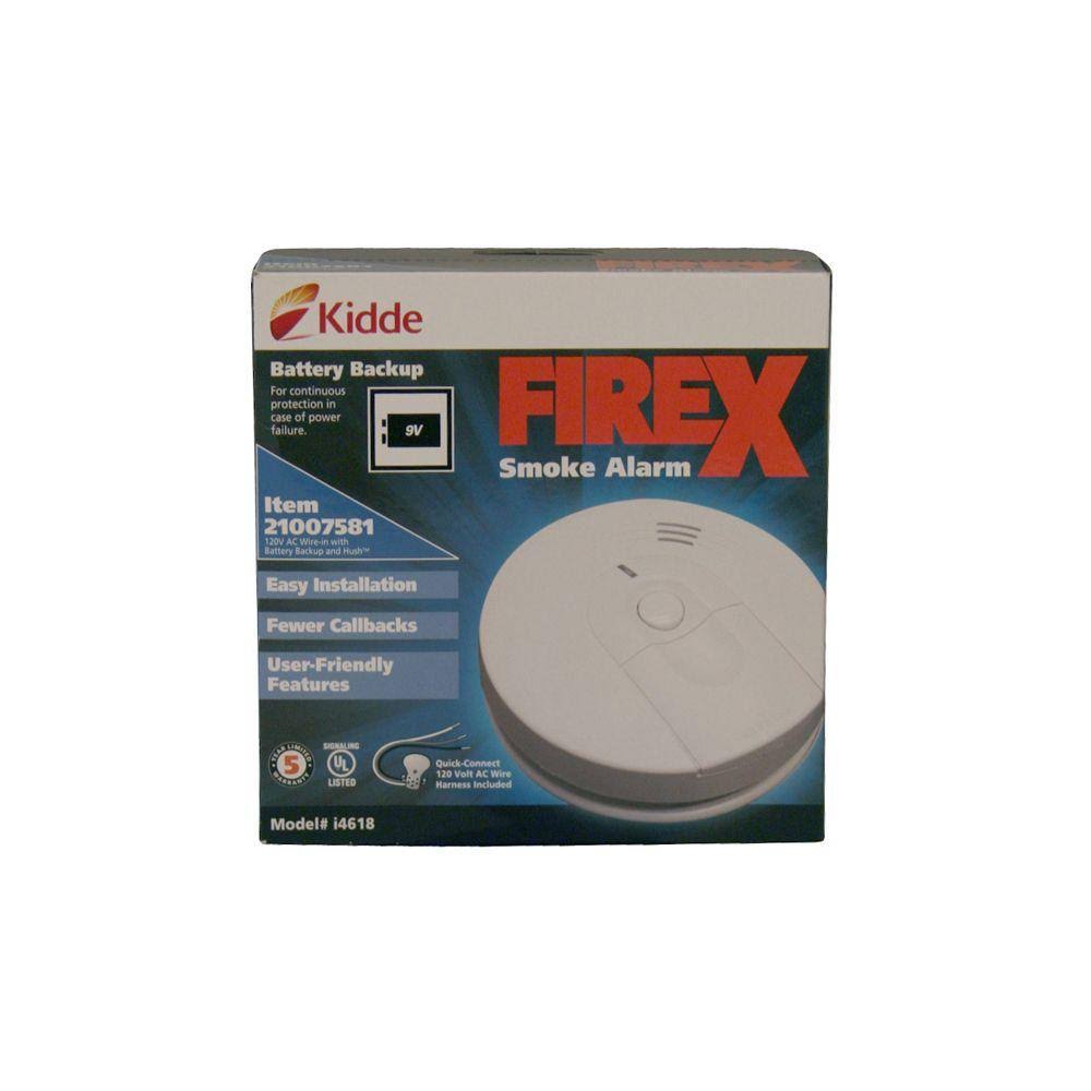 Kidde Firex Hardwired Smoke Detector with Ionization Sensor, 9-Volt Battery Backup, and Front Load Battery Door (12-Pack) i4618 - Image 2