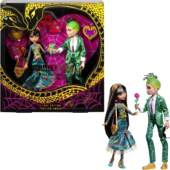 Monster High Cleo De Nile and Deuce Gorgon Collectible Dolls, Howliday Love Edition 2-Pack