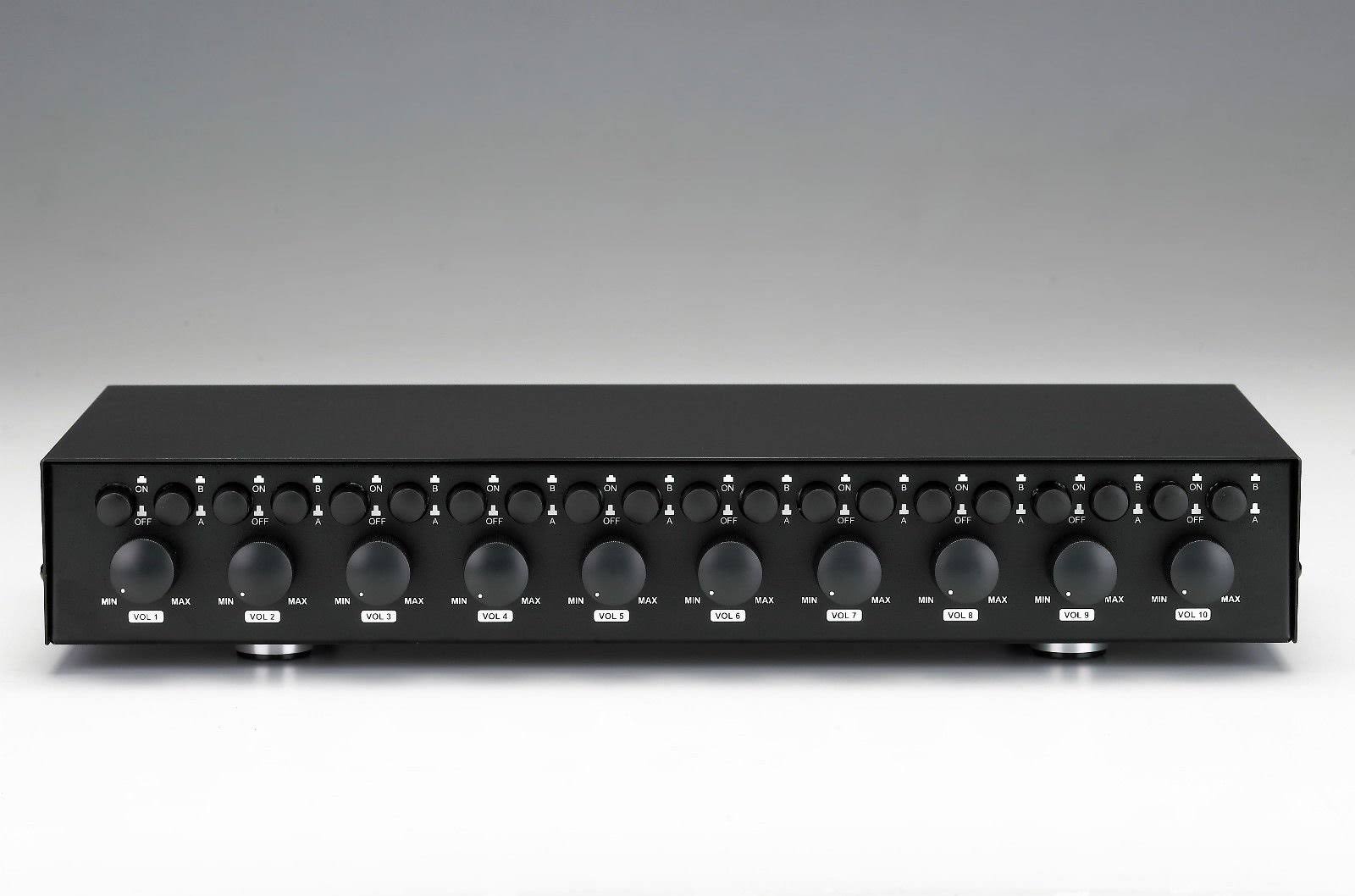 10 Zone Pair Speaker Selector Switch Switcher with Volume Level Control SPECIALTYAV