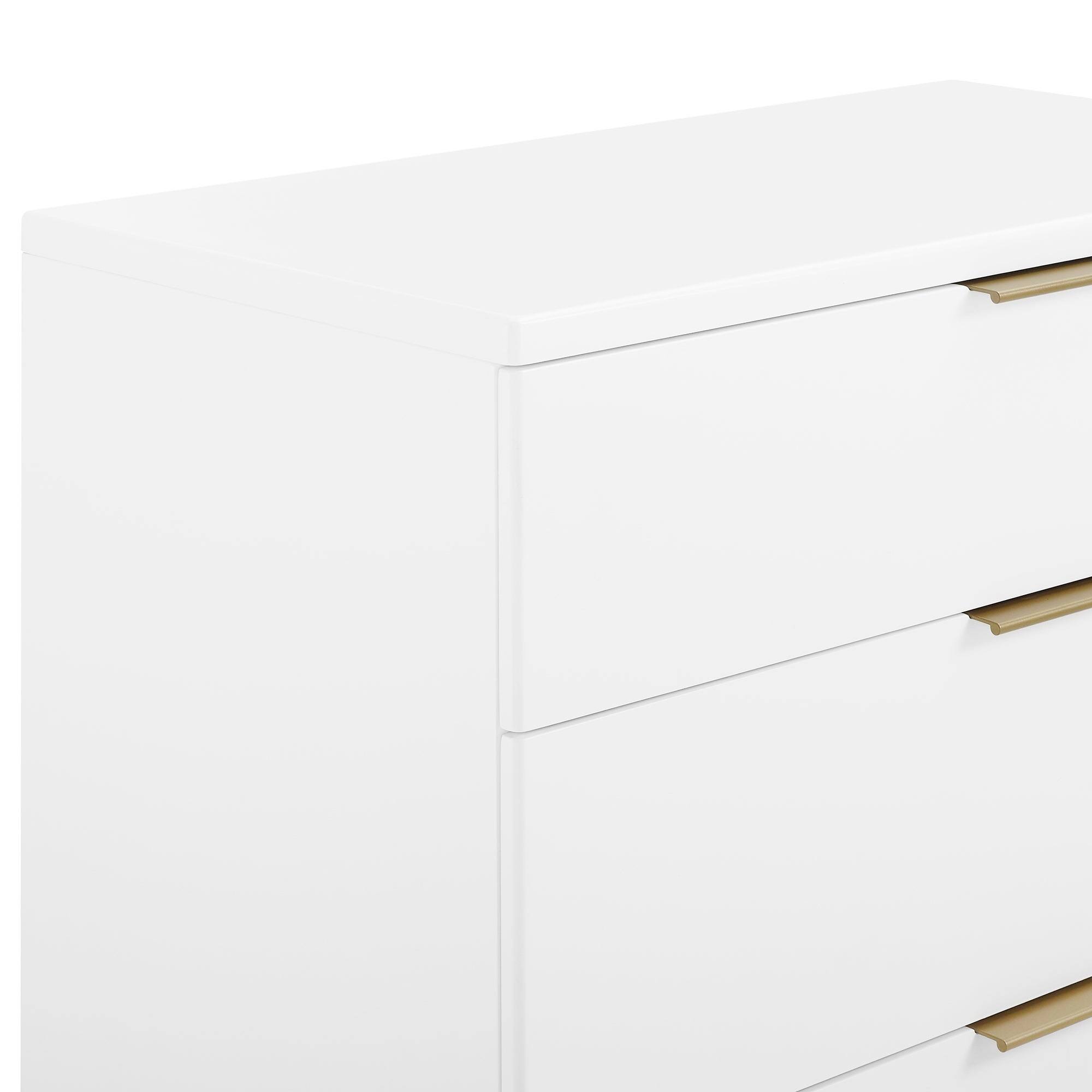 Delta Children Hendrix 3 Drawer Dresser in Bianca White/Bronze - Image 5