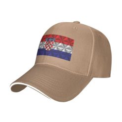 Flag of Croatia with Polygon Effect Baseball Cap Women Men Hats Adjustable Truck Driver Sun Hat Dad Baseball Caps
