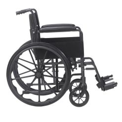 Alternative view of Drive Medical Silver Sport 1 Wheelchair with Full Arms and Swing Away Removable Footrest