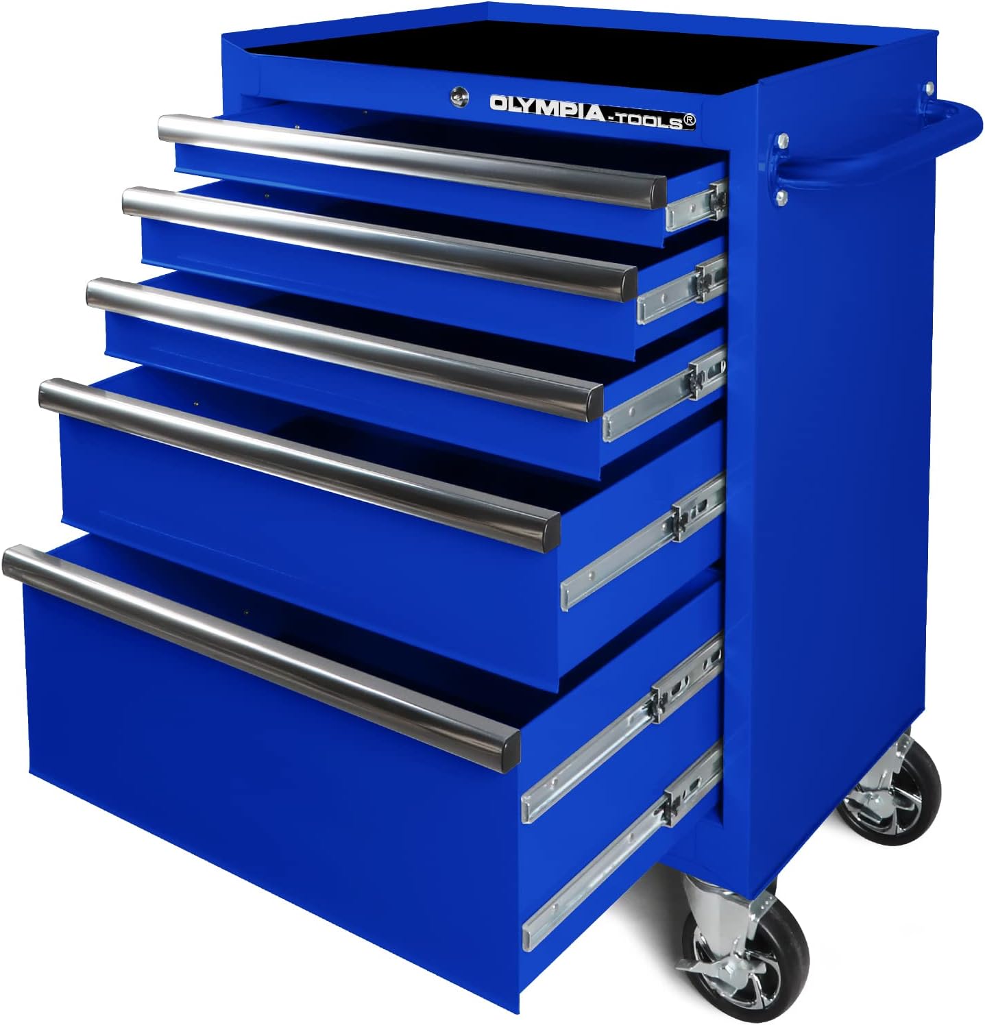 Olympia Tools Heavy Duty 52in. 15-Drawer Tool Chest and Rolling Cabinet Combo, Mechanic Tool Organizer Box for Garage Workshop, Black - Image 6