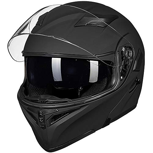 ILM Motorcycle Dual Visor Flip up Modular Full Face Helmet DOT 6 Colors Model 902 - Image 18