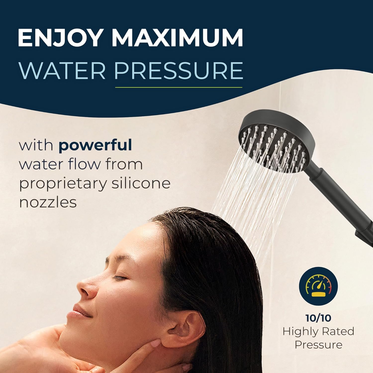HammerHead Showers? Solid Metal LOW FLOW Handheld Shower Head with Hose and Brass Holder – OIL RUBBED BRONZE ?C Water Saving 1.75 GPM Detachable Shower Head – Adjustable Shower Wand Bracket & 6ft Hose - Image 29