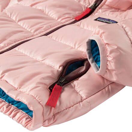 Patagonia Baby Hi-Loft Down Sweater Hoody, Seafan Pink / 18M - Image 4