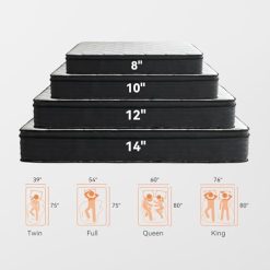 Alternative view of Queen Size 12 Inch Memory Foam Hybrid Mattress, Cooling Gel with Pocketed Coils for Pressure Relief, Motion Isolation, Medium Firm, 365-Night Trial, 10-Year Warranty, Mattress in a Box