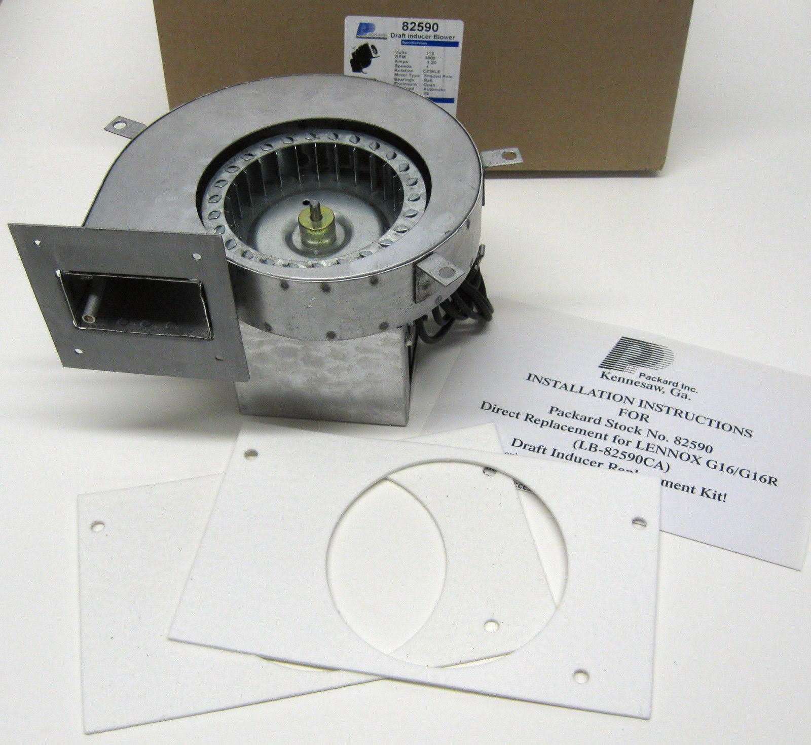 Packard 82590 Induced Draft Furnace Blower,115V - Image 2