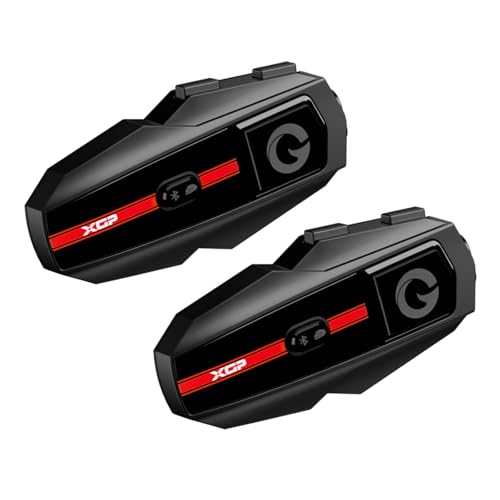 Motorcycle Bluetooth Headset V5.2 with Music Sharing, 2-Way Motorcycle Helmet Bluetooth with IP67 Waterproof, Motorcycle Communication Systems with Hi-FI Speakers for ATV/Snowmobile/Ski, 2 Pack - Image 4