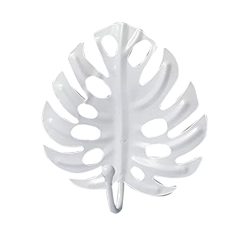 Home Furnishing Coat Rack Metal Wall Hook Creatives Leaf Shaped Coat Key No-Punch Holder Rack for Bedroom Living Room VC Coat Rack Hat Hanger (Color : A)