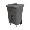 Toter 96 gal. Graystone Document Trash Can with Wheels and Hasp Lock (2 Standard Caster, 2 Stationary Wheels)