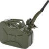 Portable 10L 2.5 Gallon Metal Gas-Fuel Cold-rolled Plate-Diesel Tank Bucket with Pipe US(Green 1)