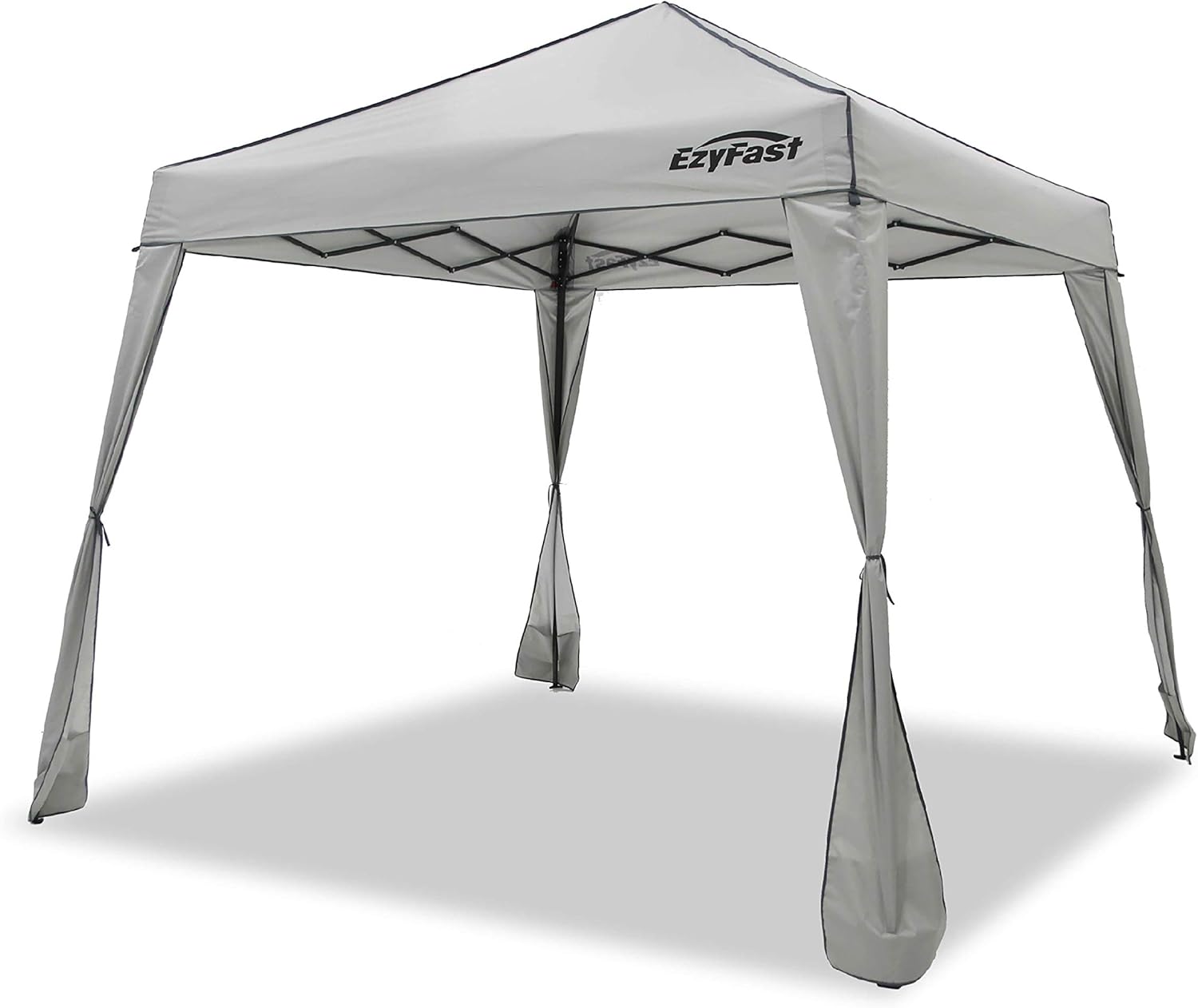 EzyFast Elegant Pop Up Beach Shelter, Compact Instant Canopy Tent, Portable Sports Cabana, 7.5 x 7.5 ft Base / 6 x 6 ft top for Hiking, Camping, Fishing, Picnic, Family Outings (6 x 6, A Khaki)