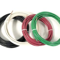 AC/DC Wire and Supply 20′ ea THHN Thwn 6 AWG Gauge – Black – White – Red – + 10 AWG Green Ground Hook Up Building Wire