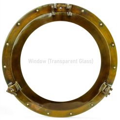 Alternative view of Nagina International, 17 Aluminum Porthole Antique Finish~Port Window Glass Ship Porthole Decor Pack of 2
