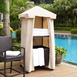 Alternative view of Palm Harbor Faux Wicker Towel Valet