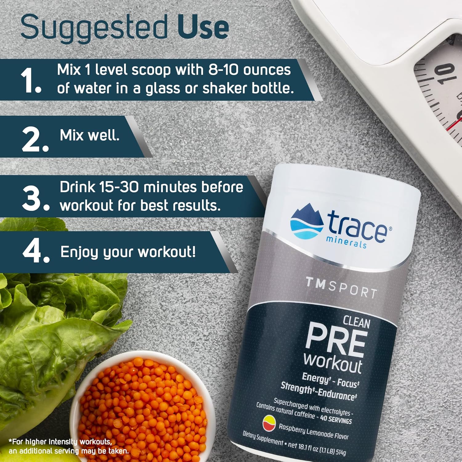 Trace Minerals TMRFIT Series Preworkout Canister Supplement, 18.1 Ounce Pack of 2 - Image 5