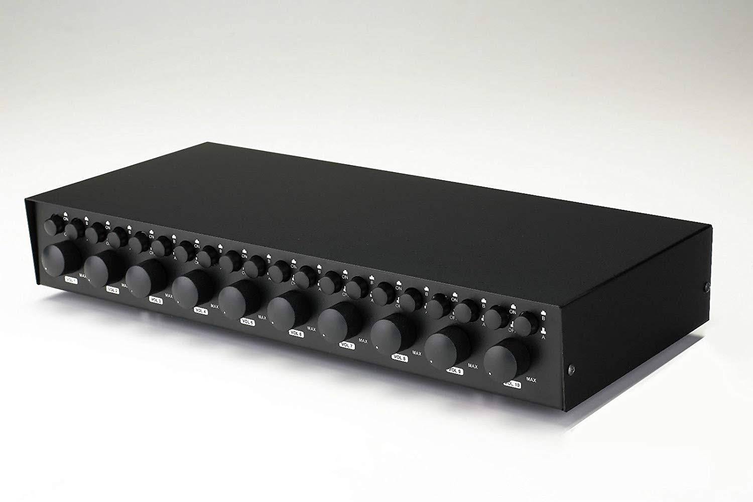10 Zone Pair Speaker Selector Switch Switcher with Volume Level Control SPECIALTYAV - Image 3