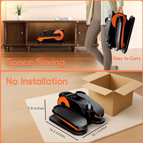 Under Desk Elliptical Machine,Morelax Ellipse Leg Exerciser for Seniors,Quiet & Portable Mini Electric Seated Pedal Exerciser & 12 Adjustable Speeds - Image 8