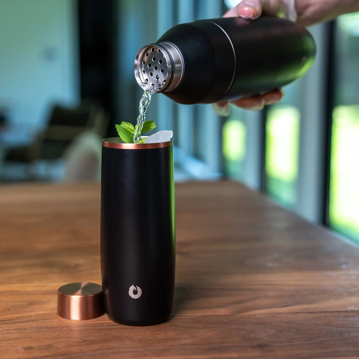 Stainless Steel Cocktail Shaker, Marble - Image 3