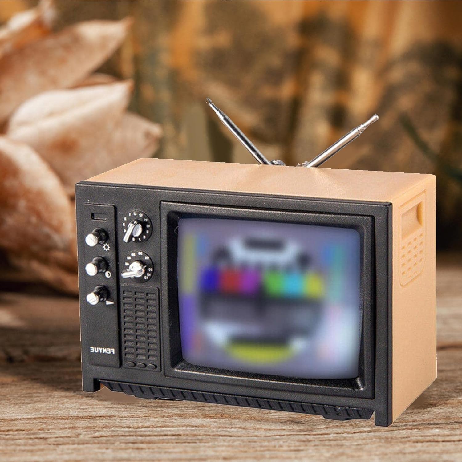 1:12 Doll House Vintage Old Style Miniature Television TV with Picture Doll House Room Decor Model Bedroom Toy Furniture Living Miniture Toy - Image 2