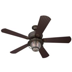 Harbor Breeze Merrimack 52-In Antique Bronze Indoor/Outdoor Downrod Mount Ceiling Fan with Light Kit and Remote