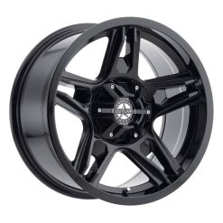 American Outlaw Wheels 124-2983GB Lonestar Full Painted Gloss Black Wheel 20×9 6×139.7 10mm