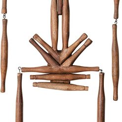 Creative Co-Op 14 L x 2 W x 42 H Found Hanging Wood Rolling Pin Skeleton (Each One Will Vary) Figures and Figurines, Multi